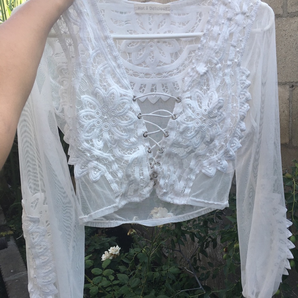 white sheer blouse ✨✨✨
